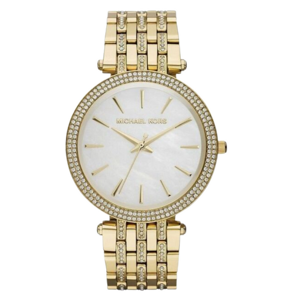 Michael Kors Darci Gold Stainless Steel Mother of pearl Dial Quartz Watch for Ladies - MK-3219