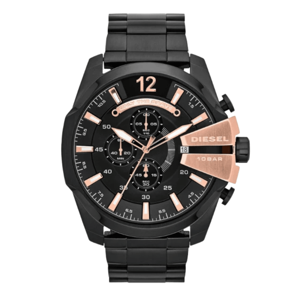 Diesel Black Stainless Steel Black Dial Quartz Watch for Gents - DZ4309