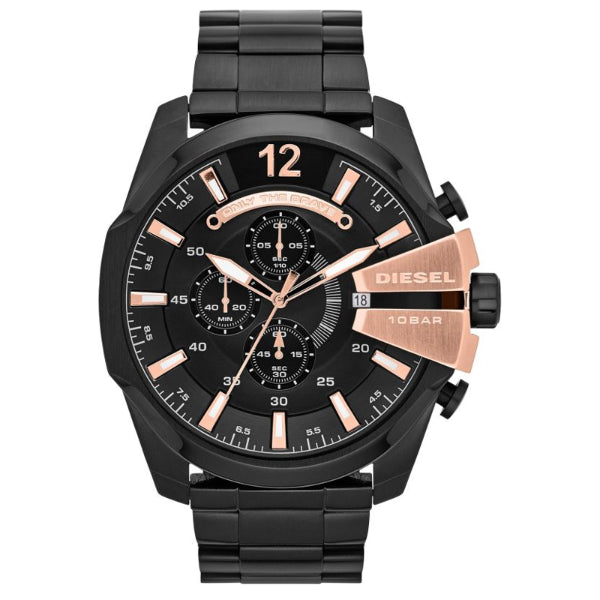Diesel Black Stainless Steel Black Dial Quartz Watch for Gents - DZ4309