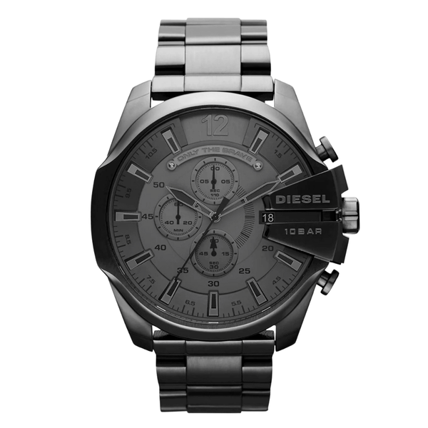 Diesel Black Stainless Steel Grey Dial Quartz Watch for Gents - DZ4282