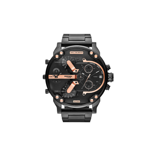 Diesel Black Stainless Steel Black Dial Quartz Watch for Gents - DZ7312