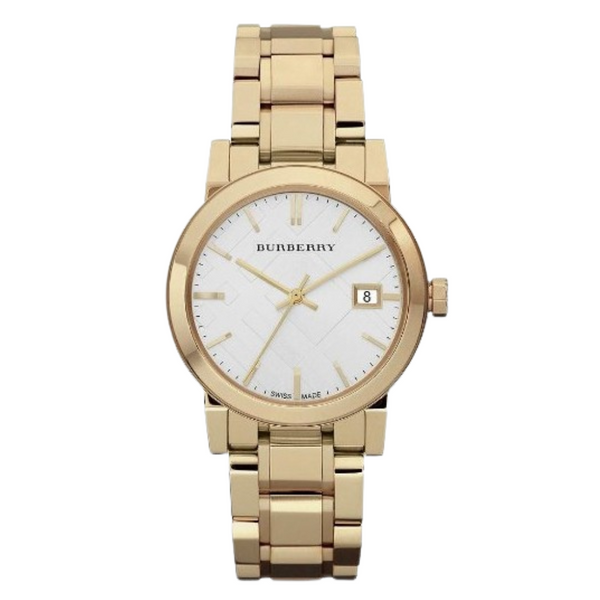 Burberry The City Gold Stainless Steel White Dial Quartz Watch for Ladies BU9103