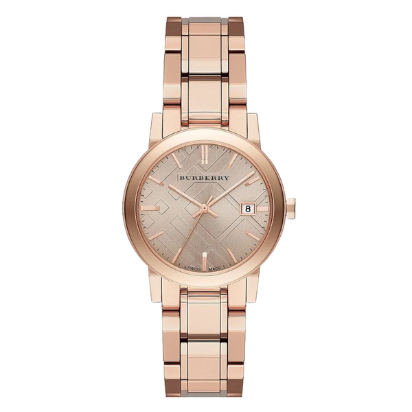 Burberry The City Rose gold Stainless Steel Rose Dial Quartz Watch for Ladies - BU9135