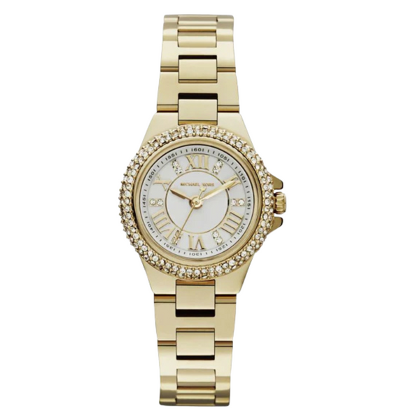 Michael Kors Camille Gold Stainless Steel White Dial Quartz Watch for Ladies - MK-3252
