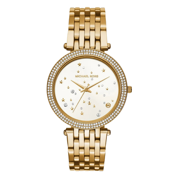 Michael Kors Darci Gold Stainless Steel White Dial Quartz Watch for Ladies - MK-3727
