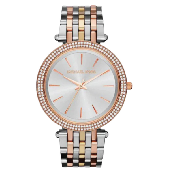 Michael Kors Darci Two-tone Stainless Steel Silver Dial Quartz Watch for Ladies - MK-3203