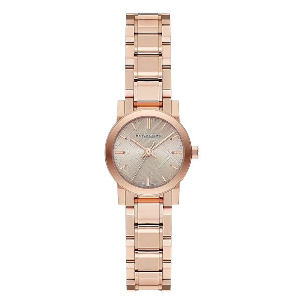 Burberry Rose Gold Stainless Steel Beige Dial Quartz Watch for Ladies - BU9228
