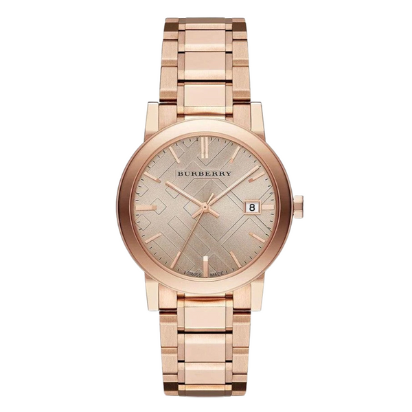 Burberry The Classic Rose gold Stainless Steel Rose Gold Dial Quartz Watch for Gents - BU10013