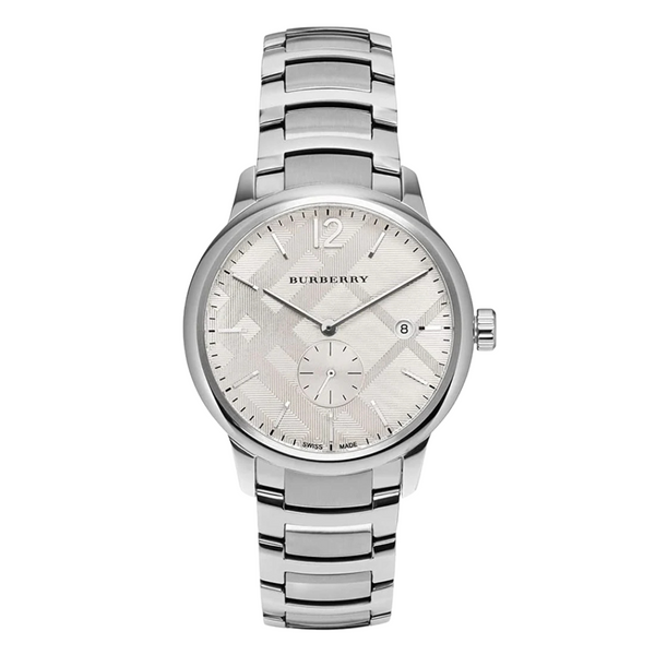 Burberry The Classic Silver Stainless Steel Silver Dial Quartz Watch for Gents - BU10004