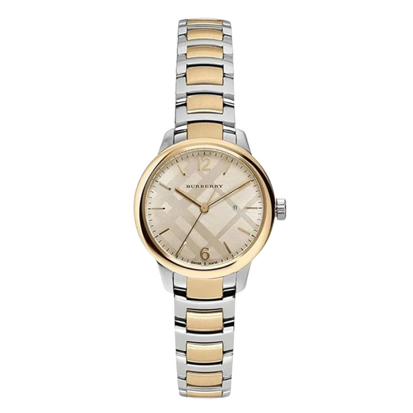 Burberry The Classic Two-tone Stainless Steel Gold Dial Quartz Watch for Ladies - BU10118
