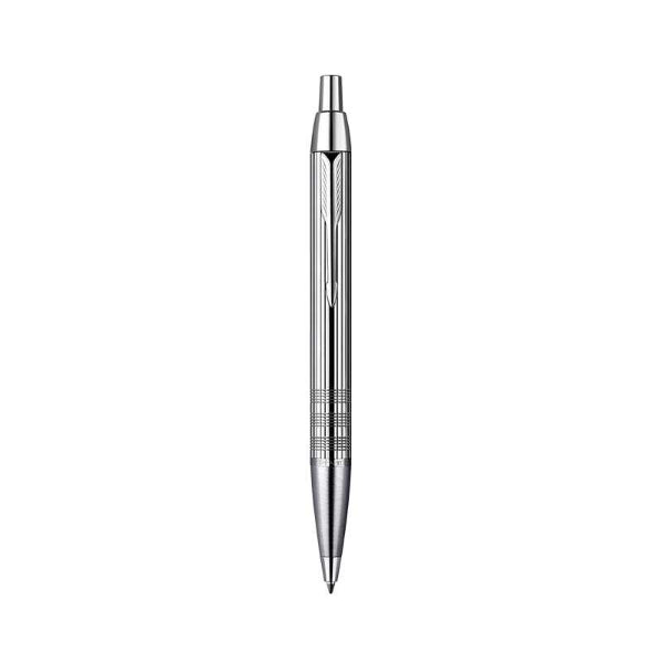 Parker Im Premium Shiny Chrome Metal Chiselled Ct Ballpoint Pen