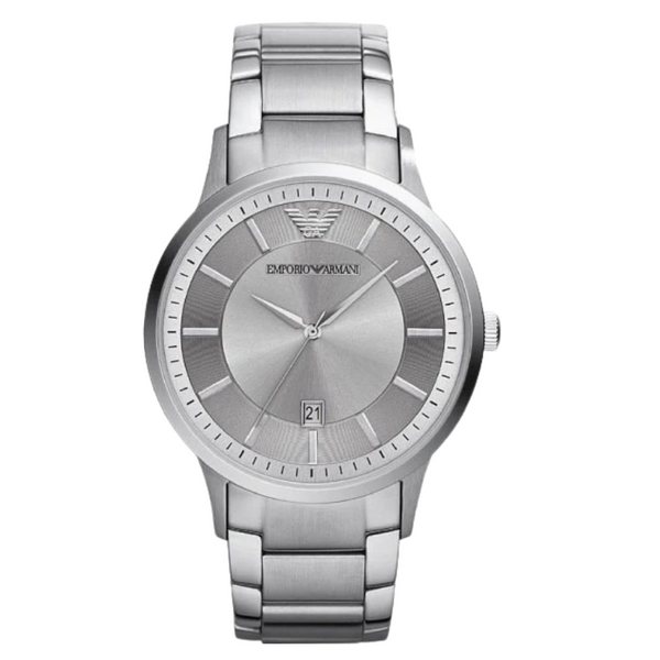EMPORIO ARMANI Classic Silver Stainless Steel Silver Dial Quartz Watch for Gents - AR2478