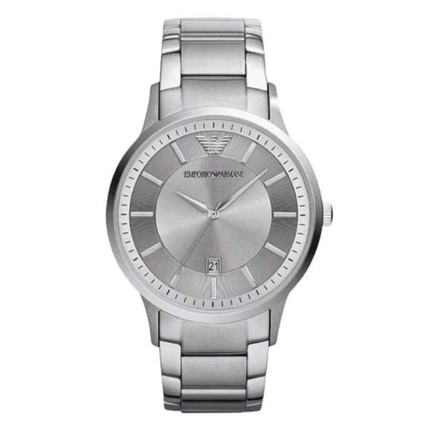 EMPORIO ARMANI Classic Silver Stainless Steel Silver Dial Quartz Watch for Gents - AR2478