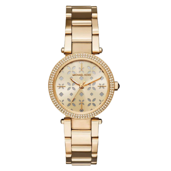 Michael Kors Parker Gold Stainless Steel Gold Dial Quartz Watch for Ladies - MK-6469