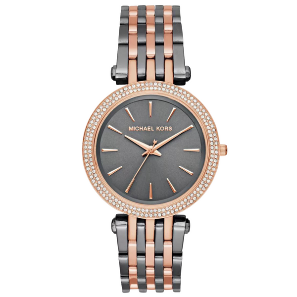 Michael Kors Darci Two-tone Stainless Steel Grey Dial Quartz Watch for Ladies - MK-3584