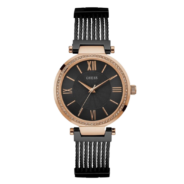Guess Soho Black Stainless Steel Black Dial Quartz Watch for Ladies - U0638L5