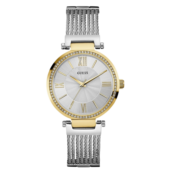 Guess Soho Silver Stainless Steel Silver Dial Quartz Watch for Ladies - W0638L7