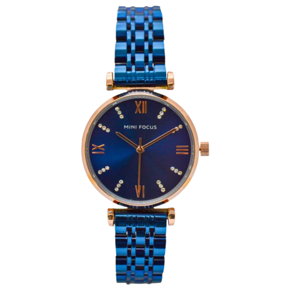 Mini Focus Blue Stainless Steel Blue Dial Quartz Watch for Ladies - MF0335L-04