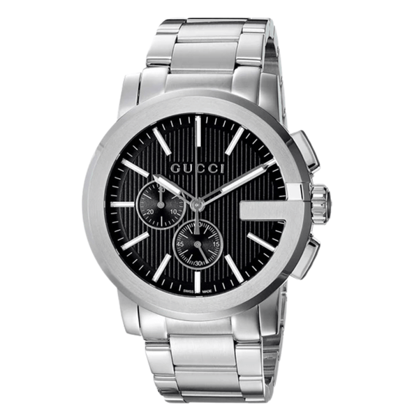 Gucci G-Chrono Two-tone Stainless Steel Black Dial Chronograph Quartz Watch for Gents - YA101204