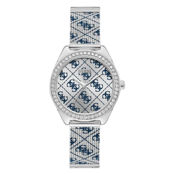 Guess Claudia Silver Stainless Steel Silver Dial Quartz Watch for Ladies - W1279L1