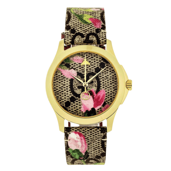 Gucci G Timeless Multi Color Leather Multi Color Dial Quartz Watch for Ladies - YA164038