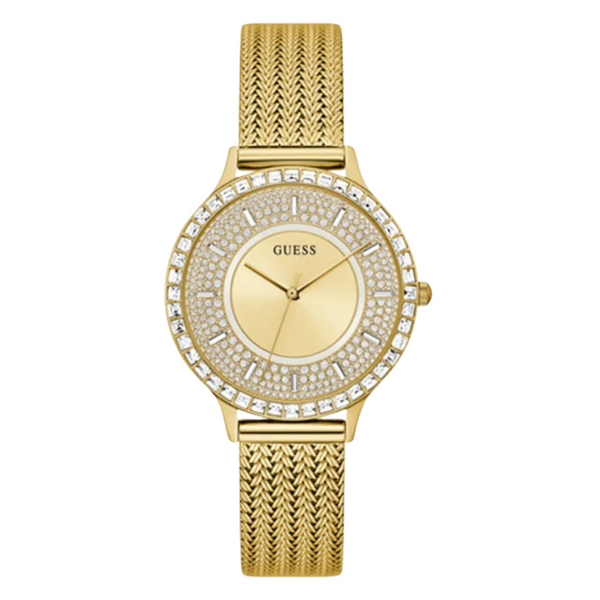Guess Willow Gold Stainless Steel Silver Dial Quartz Watch for Ladies - W0836L3
