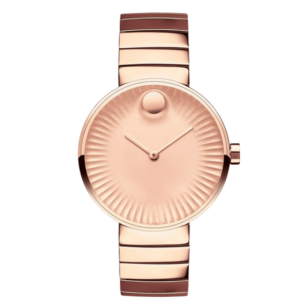 Movado Edge Series rose gold Stainless Steel Rose Gold Dial Quartz Watch for Ladies - 3680013