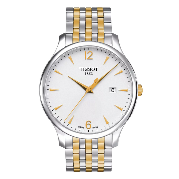 Tissot Tradition Two-tone Stainless Steel White Dial Quartz Watch for Men's - T-0636102203700