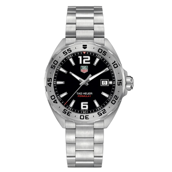 Tag Heuer Formula 1 Silver Stainless Steel Black Dial Quartz Watch for Gents - WAZ1112BA0875