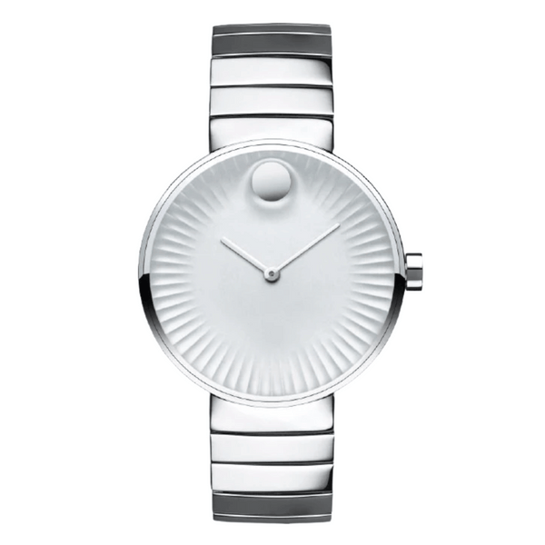 Movado Edge Silver Stainless Steel Silver Dial Quartz Watch for Ladies - 3680012
