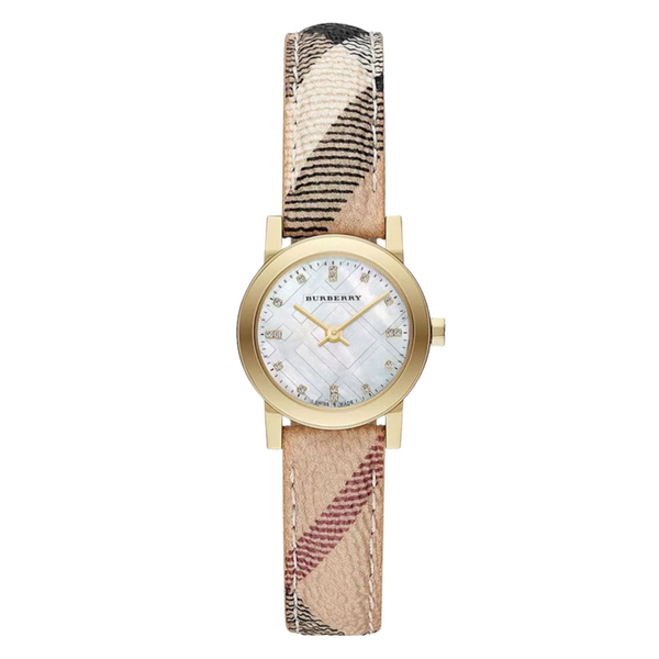 Burberry Multicolor Leather Strap Silver Dial Quartz Watch for Ladies - BU9212