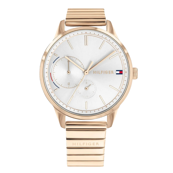 Tommy Hilfiger Brooke Rose Gold Stainless Steel Silver Dial Quartz Watch for Ladies - 1782021