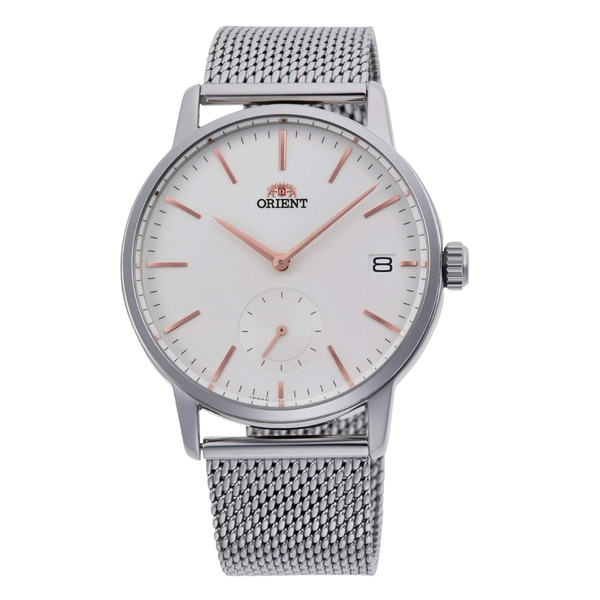 Orient Contemporary Silver Mesh Bracelet White Dial Quartz Watch for Gents - RA-SP0007S10B