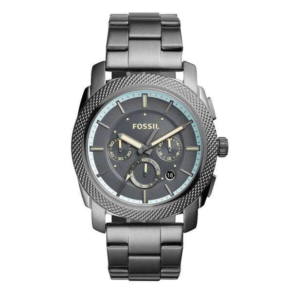 Fossil Machine Gunmetal Stainless Steel Gunmetal Dial Chronograph Quartz Watch for Gents - FS5172