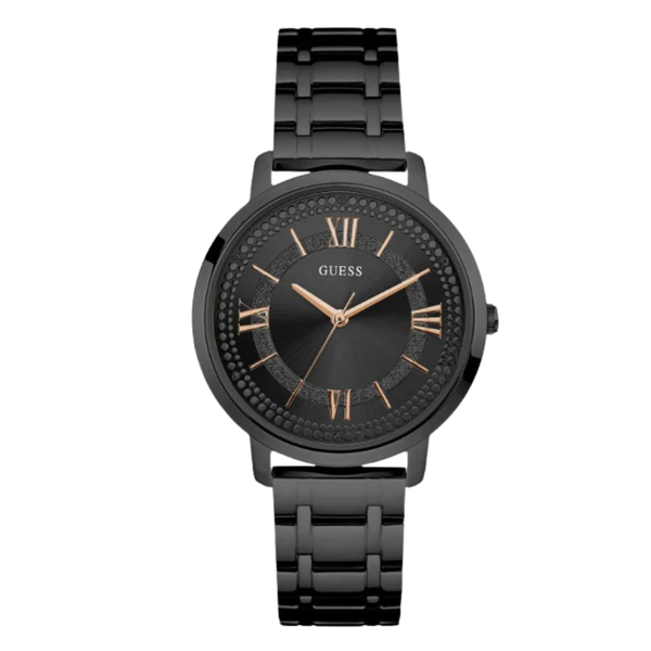 Guess Montauk Black Stainless Steel Black Dial Quartz Watch for Ladies - W0933L4