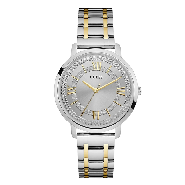 Guess Montauk Two-tone Stainless Steel Silver Dial Quartz Watch for Ladies - W0933L5