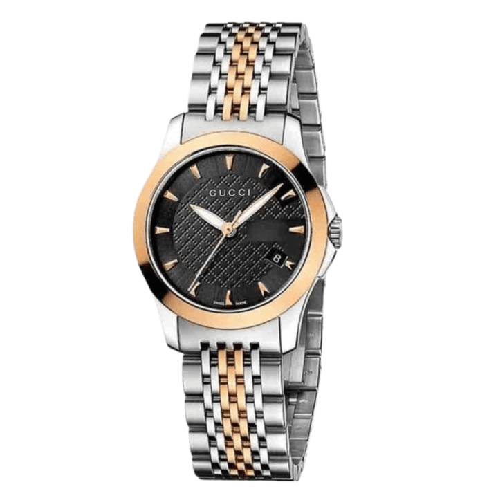 Gucci G-Timeless Two-tone Stainless Steel Black Dial Quartz Watch