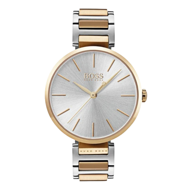 HUGO BOSS Allusion Two-tone Stainless Steel Silver Dial Quartz Watch for Ladies - HUGO BOSS 1502417