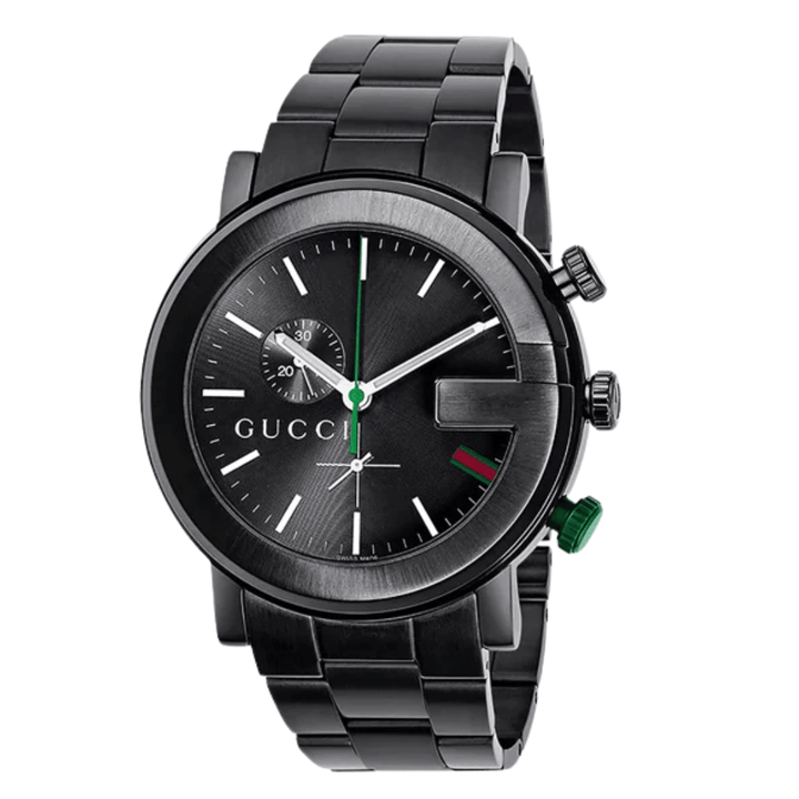 Gucci 101 G-Chrono Black Stainless Steel Black Dial Quartz Watch