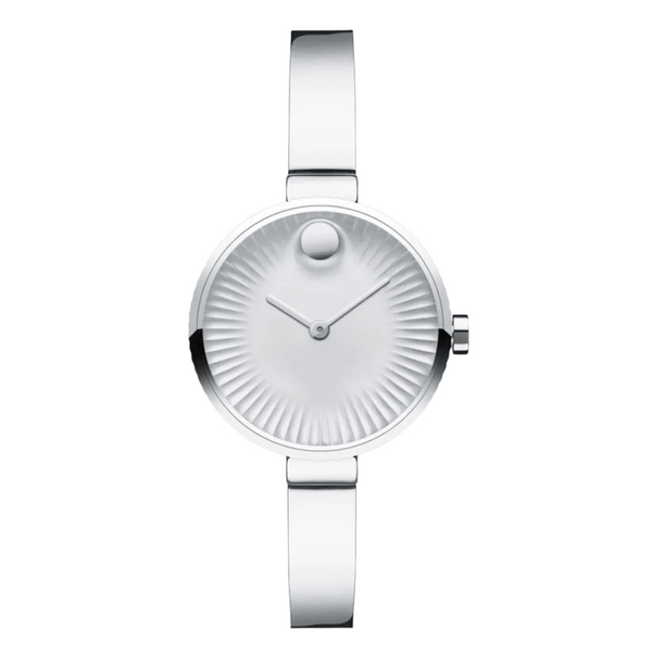 Movado Edge Series Silver Stainless Steel Silver Dial Quartz Watch for Ladies- 3680020