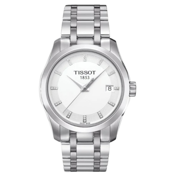 Tissot Couturier Silver Stainless Steel Silver Dial Quartz Watch for Ladies- T 035.210.11.016.00