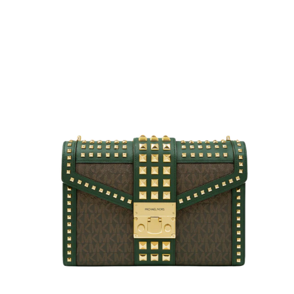 Michael Kors Medium Flap Shoulder Messenger Bag Racing Green - 35F1GXOL2B
