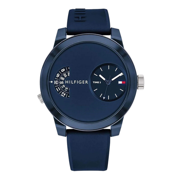 Tommy Hilfiger Denim Blue Silicone Strap Blue Dial Quartz Watch for Gents - 1791556