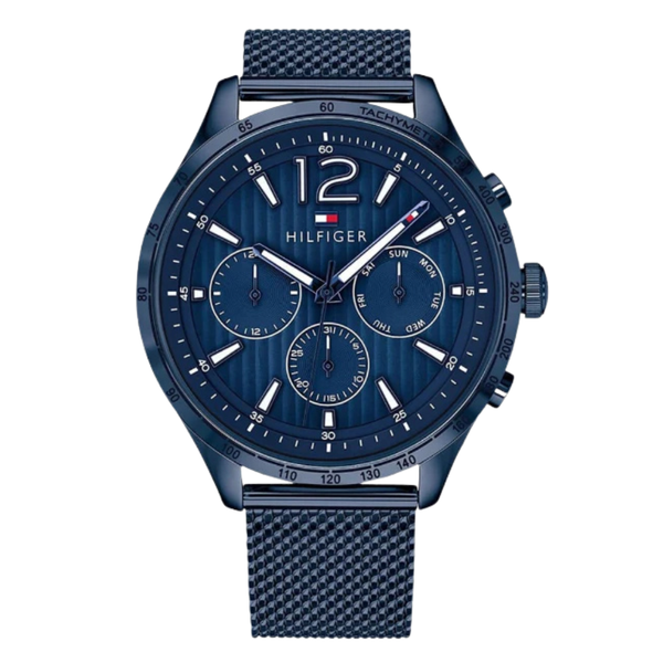 Tommy Hilfiger Gavin Blue Mesh Bracelet Blue Dial Chronograph Quartz Watch for Gents - 1791471