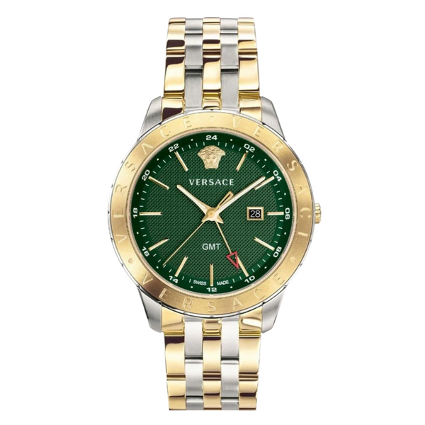 Versace Univers Two-tone Stainless Steel Green Dial Quartz Watch for Gents - VEBK 00718