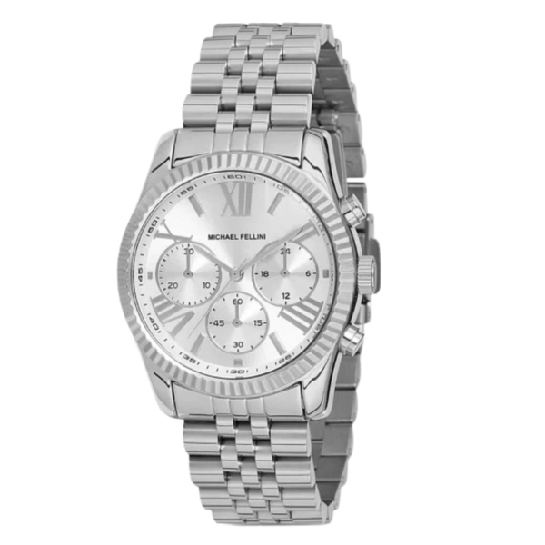 Michael Fellini Silver Stainless Steel Silver Dial Quartz Watch for Ladies - MF2258-1