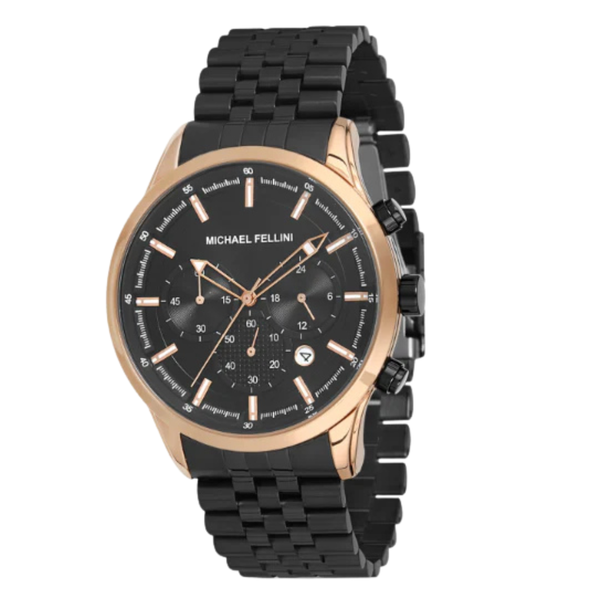 Michael Fellini Two-tone Stainless Steel Silver Dial Quartz Watch for Gents - MF2258-5