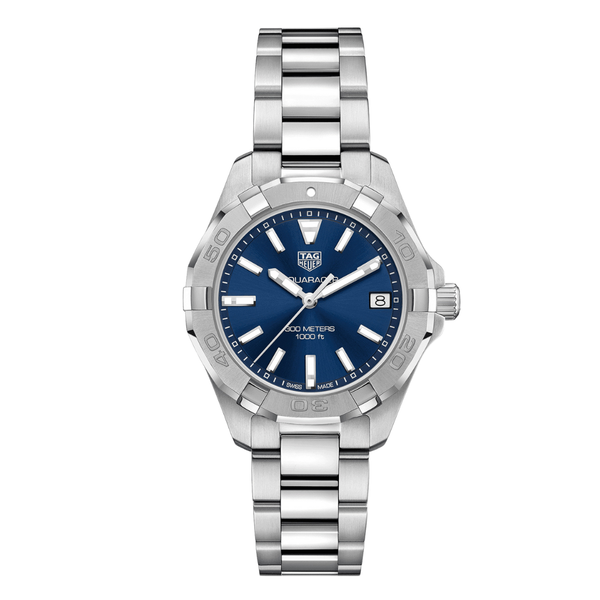 Tag Heuer Aquaracer Quartz Blue Dial Silver Steel Strap Watch for Women - WBD1312.BA0740