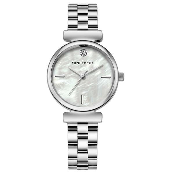 Mini Focus Silver Stainless Steel Silver Dial Quartz Watch for Ladies - MF0309L-01