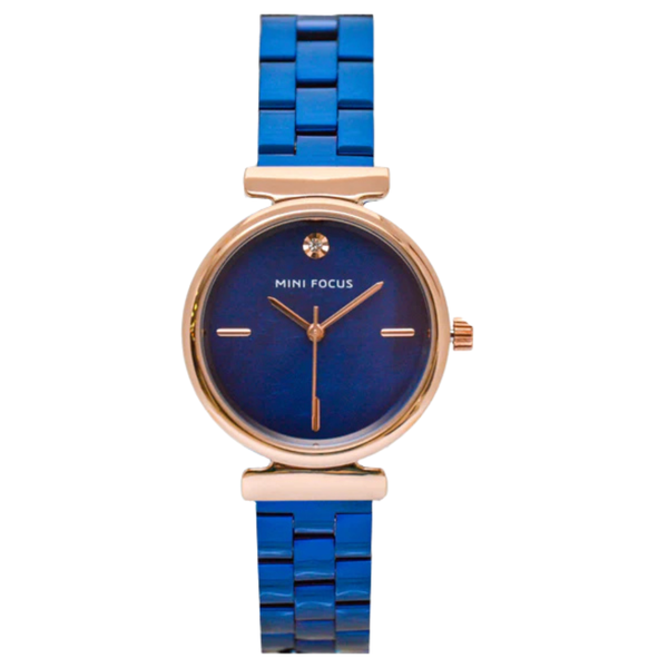 Mini Focus Blue Stainless Steel Blue Dial Quartz Watch for Ladies - MF0309L-04